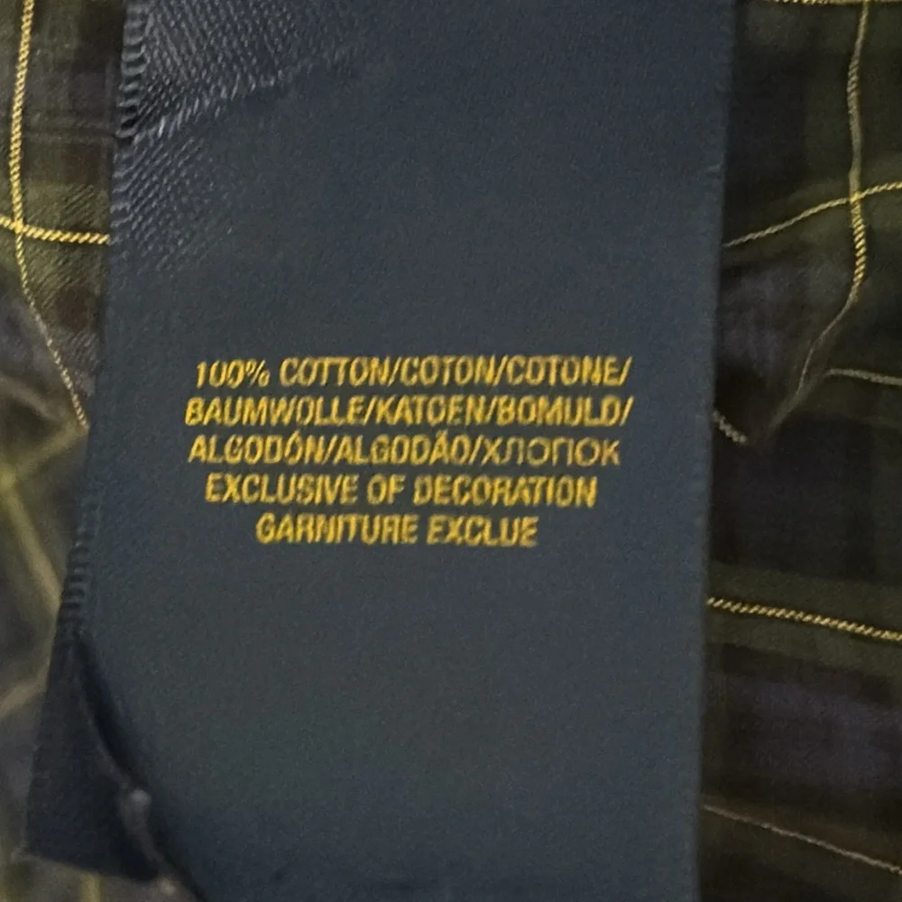 Ralph Lauren Blue and Green Plaid Boy’s Shirt Size 7